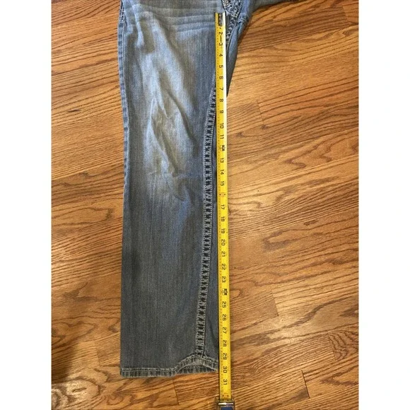 BKE Denim Men's Jake Jeans Blue Faded Distressed Whiskers Size 30R (30x30) - Picture 7 of 10